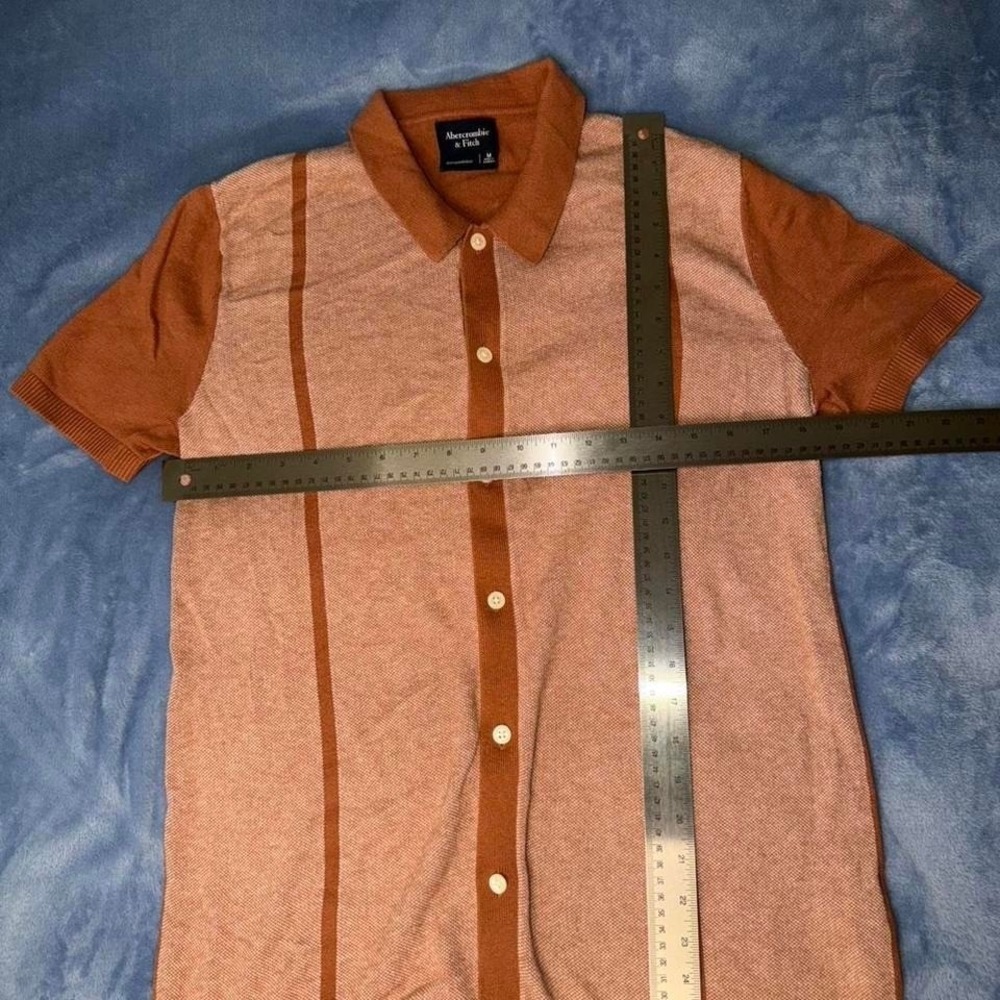 Abercrombie & Fitch Featherweight Retro Short Sleeve Bowling Shirt Mens size m‎ - Picture 3 of 6